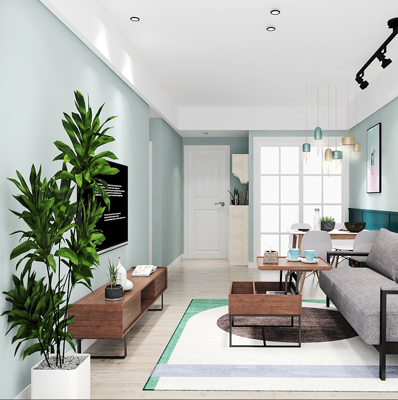 modern living room with hardware -blog pictures