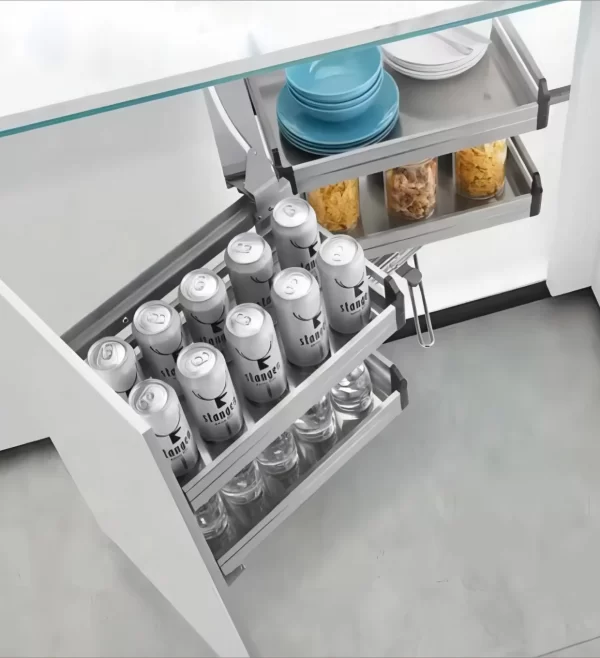 AK.3204 amorhome kitchen pull-out corner storage basket 2